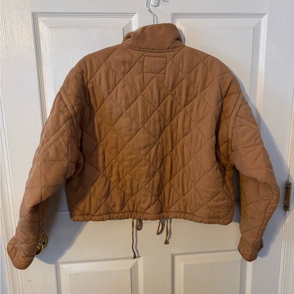 BlankNYC Quilted Jacket Small Chai Tea, Drawstring waist - Picture 5 of 9